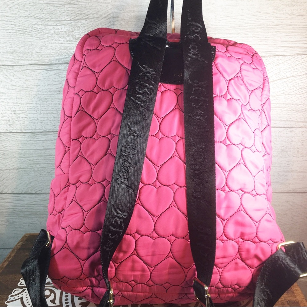 Betsey Johnson Quilted Heart Backpack Gem